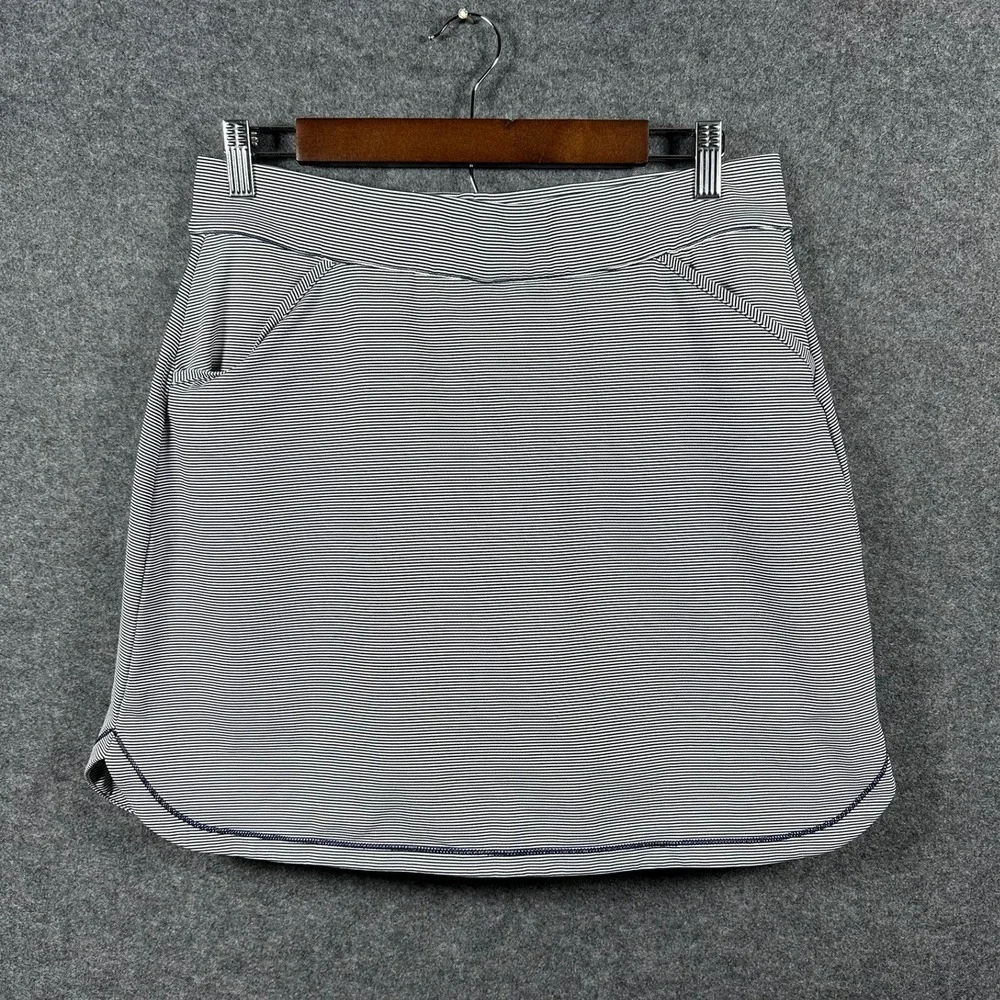 Peter Millar Womens Golf Skort Navy White Stripe UPF 50+ Athletic‎ Size Large L